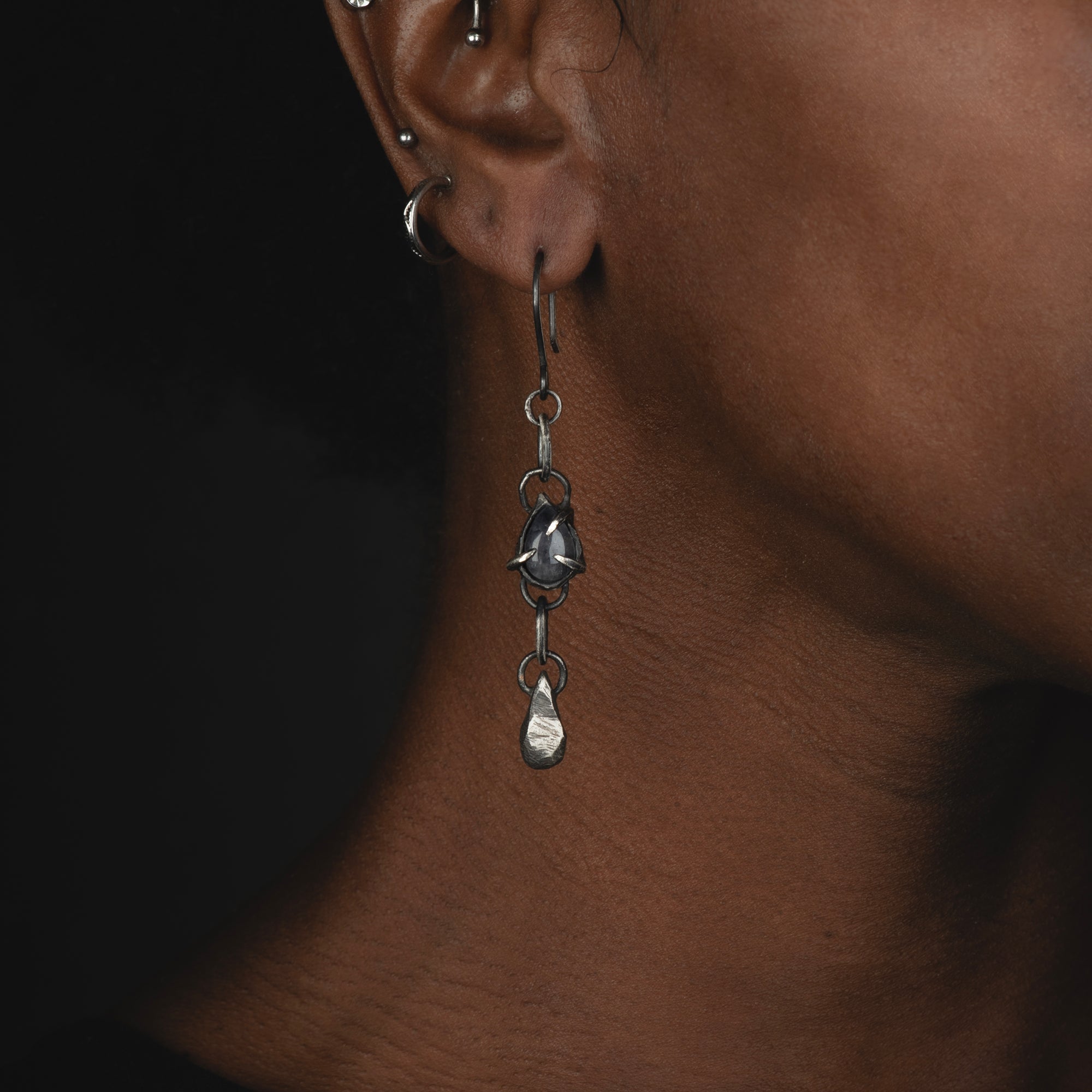 Tear Earring // Multiple Stone Options