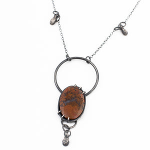 Love Is Mental Necklace // Red Moss Agate