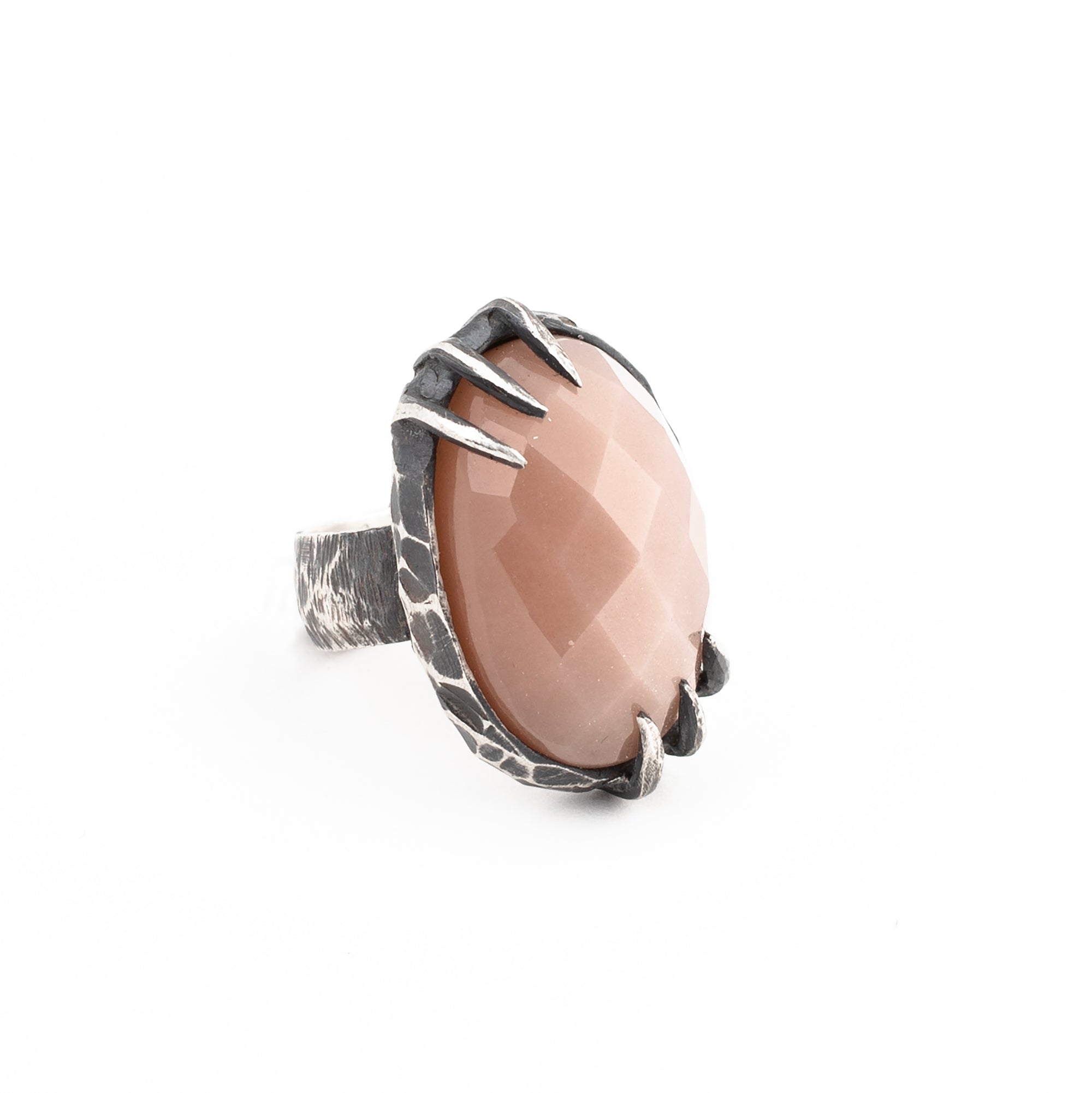 Bright Over Me Ring // Peach Moonstone