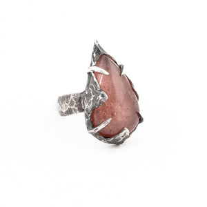 Lovers In Hell Ring // Strawberry Quartz