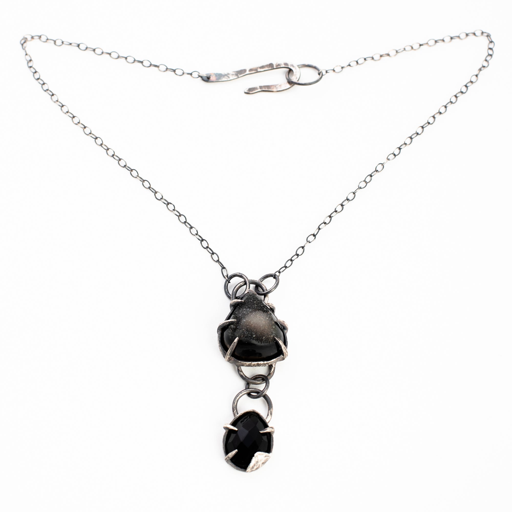 Run Me Out Necklace // Onyx Druzy // Onyx