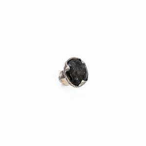 U Said U Were Ring // Onyx Druzy