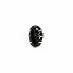 One Hundred Years Ring // Onyx Druzy