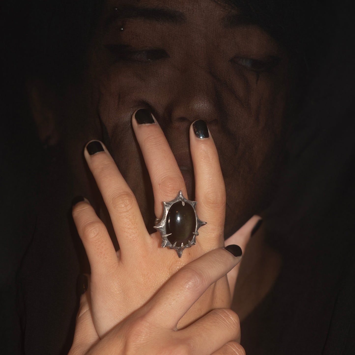 Slice Of Life Ring // Rainbow Obsidian